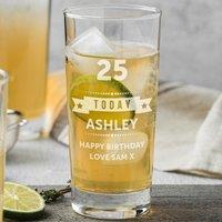 Personalised Birthday Star Highball Glass