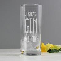 Personalised Gin and Tonic Highball Glass