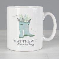 Personalised Wellies Mug Blue