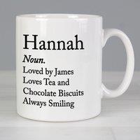 Personalised Dictionary Definition Mug