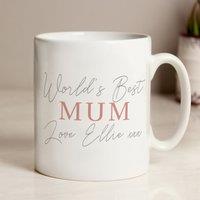 Personalised Grey and Blush Mug