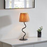 Vogue Priya Wavy Table Lamp Black