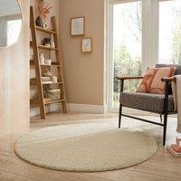 Snuggle Washable Round Rug Natural