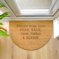 Personalised Half Moon Doormat