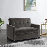 Summer Velvet Compact Double Sofa Bed