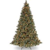 6ft Glittery Bristle Pine Pre-lit Christmas Tree