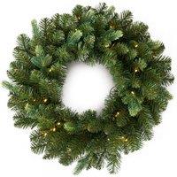 24" Riverdale Spruce Pre-lit Christmas Wreath