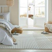 Fletcher Stripe Washable Rug Cream