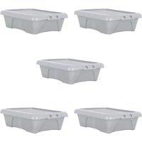 Wham Home Upcycle 22L Set of 5 Boxes & Lids Grey