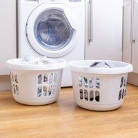 Wham Casa Set of 2 Round Plastic Laundry Baskets