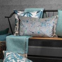 Carrara Cotton Square Cushion Carrara Ocean Blue