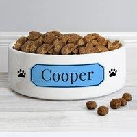 Personalised Plaque Ceramic Pet Bowl