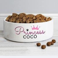 Personalised Princess Ceramic Pet Bowl