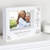 Personalised Couples Initials Landscape Box Photo Frame