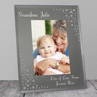 Personalised Classic Diamante Glass Portrait Photo Frame