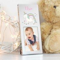 Personalised Small Baby Unicorn Portrait Photo Frame