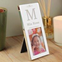 Personalised Small Initial Silver Portrait Photo Frame