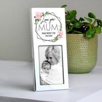 Personalised Small Abstract Rose Portrait Photo Frame