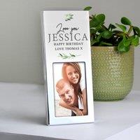 Personalised Small Botanical Portrait Photo Frame