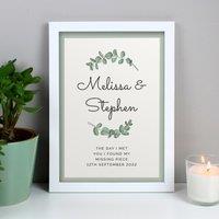 Personalised Botanical A4 Framed Print