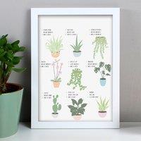 Personalised Plants Guide A4 Framed Print