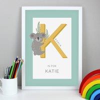 Personalised Animal Alphabet Framed Print