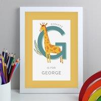 Personalised Animal Alphabet Framed Print