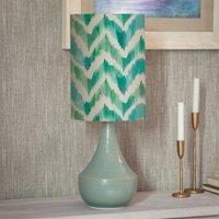 Agri Table Lamp with Savh Shade Savh Turquoise Blue