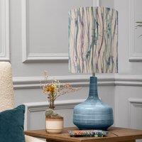 Eris Table Lamp with Falls Shade Falls Indigo Blue