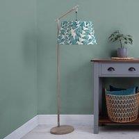 Quintus Floor Lamp with Rowan Shade Rowan Aqua Blue