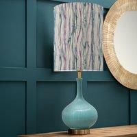 Ursula Table Lamp with Falls Shade Falls Indigo Blue