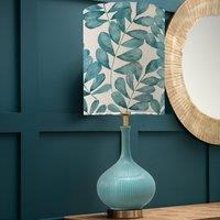 Ursula Table Lamp with Rowan Shade Rowan Aqua Blue