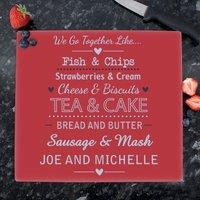 Personalised We Go Together Like Glass Worktop Saver