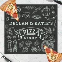 Personalised Pizza Glass Worktop Saver