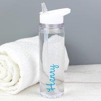 Personalised Name Water Bottle Blue