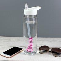 Personalised Name Water Bottle Pink