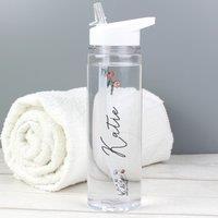 Personalised Floral Water Bottle