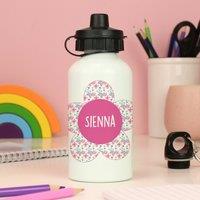 Personalised Flower Metal Drinks Bottle