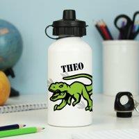 Personalised Dinosaur Drinks Bottle Green