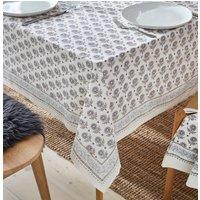 Mabel Floral Patterned Square Tablecloth Blue/White