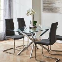 Set of 2 Jamison Dining Chairs, Faux Leather