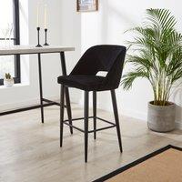 Lillia Velvet Bar Stool Velvet Black