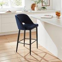 Lillia Velvet Bar Stool Navy