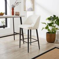 Lillia Boucle Bar Stool Ivory