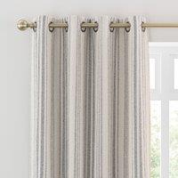 Churchgate Boucle Striped Eyelet Curtains Natural