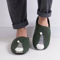 totes Novelty Gnome Applique Mule Slippers MultiColoured
