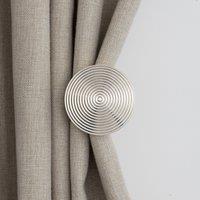 Ribbed Metal Curtain Dresser Satin Steel (Silver)