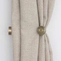 Trinity Stud Double Layer Curtain Holdbacks Antique Brass