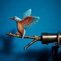 Kingfisher Finial Pair