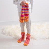 totes Pack of 2 Toasties Kids Original Cat Slipper Socks MultiColoured